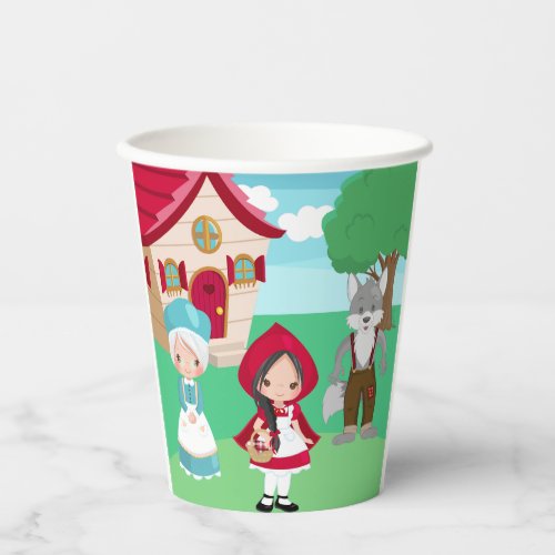 Little Red Riding Hood Fairytale Girls Birthday Paper Cups