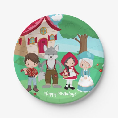 Little Red Riding Hood Fairytale Girls Birthday Paper Plates