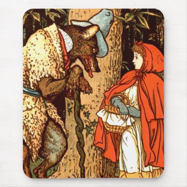 Little Red Riding Hood Fantasy Fairy Tale Mouse Pad (Front)