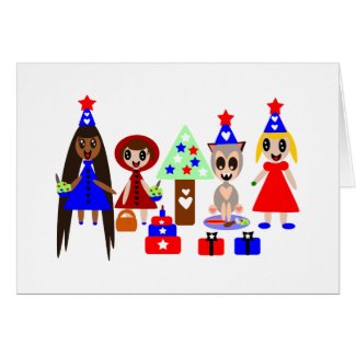 Little Red Riding Hood Fourth of July Card