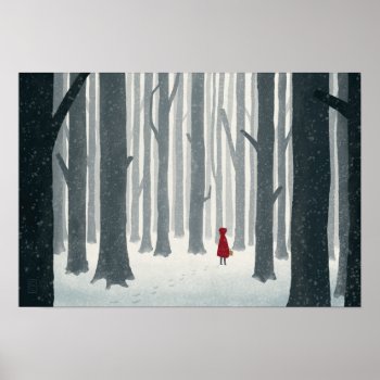 Little Red Riding Hood Illustrated Poster by StevenCorey at Zazzle