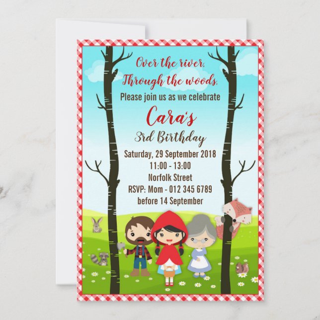 Little Red Riding Hood Invitation (Front)