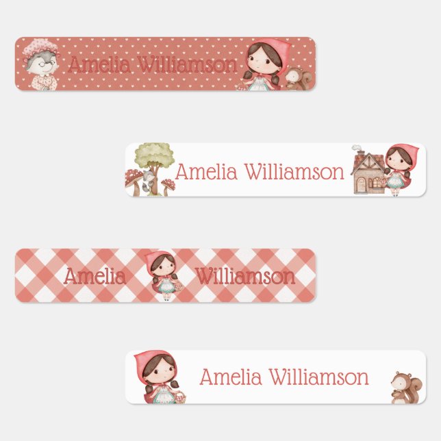 Little Red Riding Hood Kindergarten Preschool  Labels (Group)