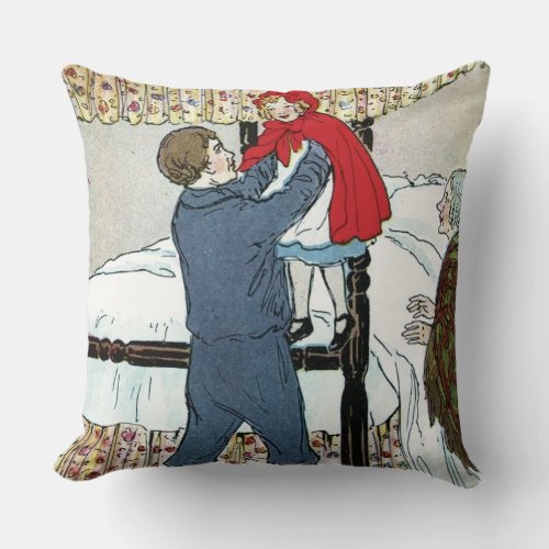 Little Red Riding Hood Little Red Safe Throw Pillow