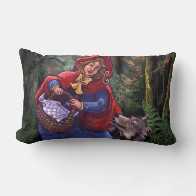 Little Red Riding Hood Lumbar Pillow (Front)