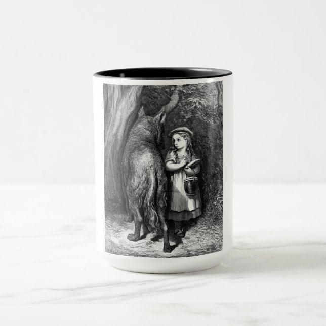 Little Red Riding Hood Meets Old Father Wolf Mug (Center)