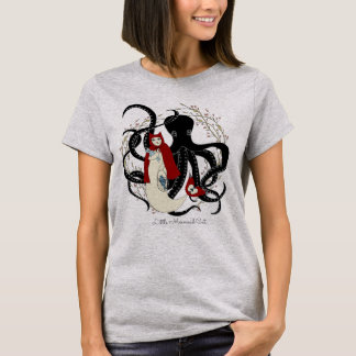 Little red riding hood mermaid cat T-Shirt