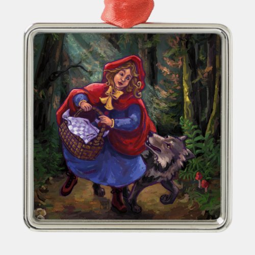 Little Red Riding Hood Metal Ornament