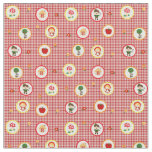 Little Red Riding Hood on Red and White Gingham Fabric