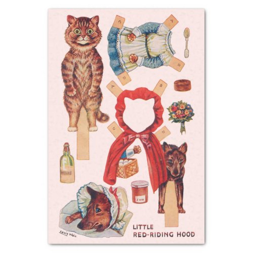 Little Red Riding Hood Paper Doll Louis Wain