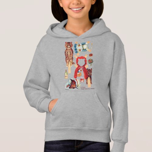 Little Red Riding Hood Paper Doll Louis Wain Hoodie