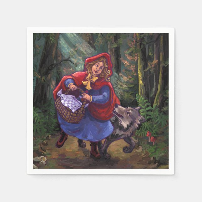 Little Red Riding Hood Paper Napkins (Front)