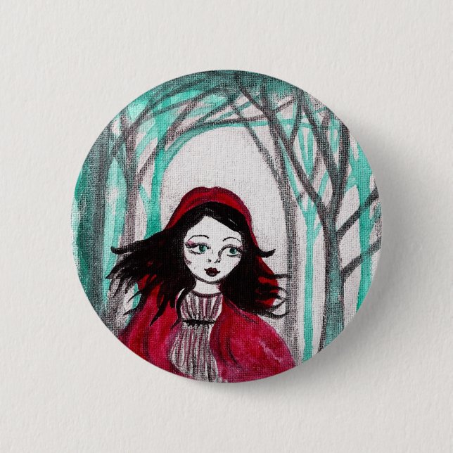 Little Red Riding Hood Pinback Button (Front)