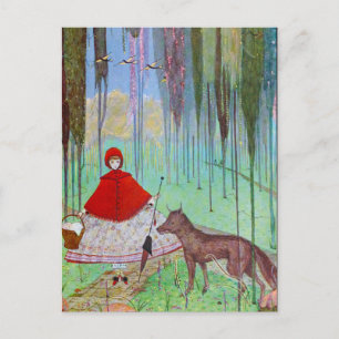 Little red riding hood postcard