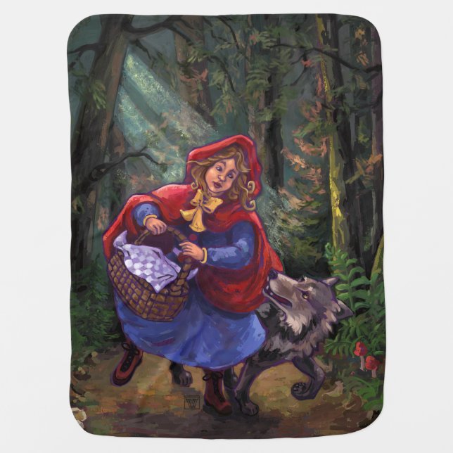 Little Red Riding Hood Receiving Blanket (Front)