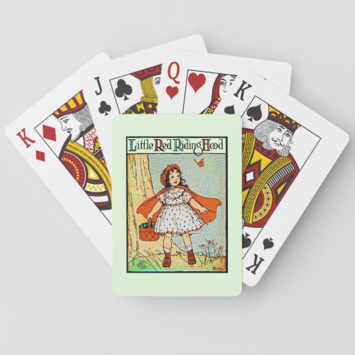 Little Red Riding Hood Square Sticker Playing Cards