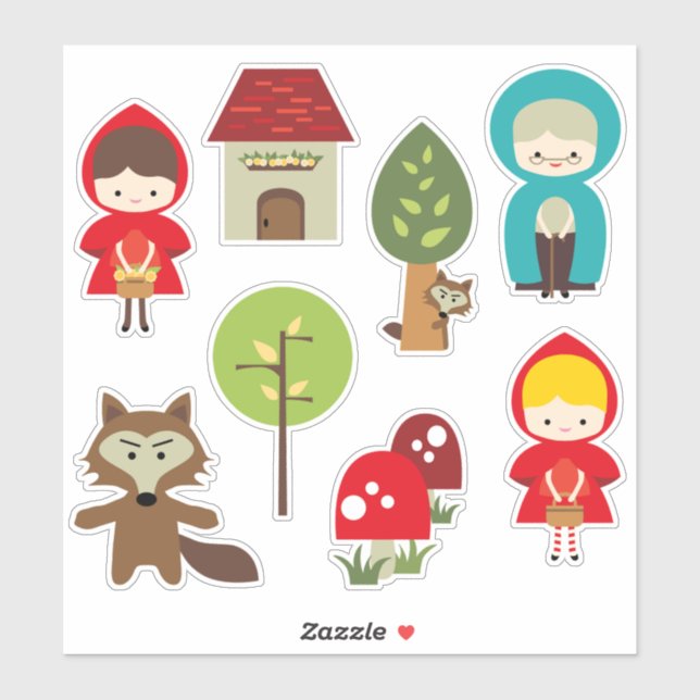 Little Red Riding Hood Sticker (Sheet)