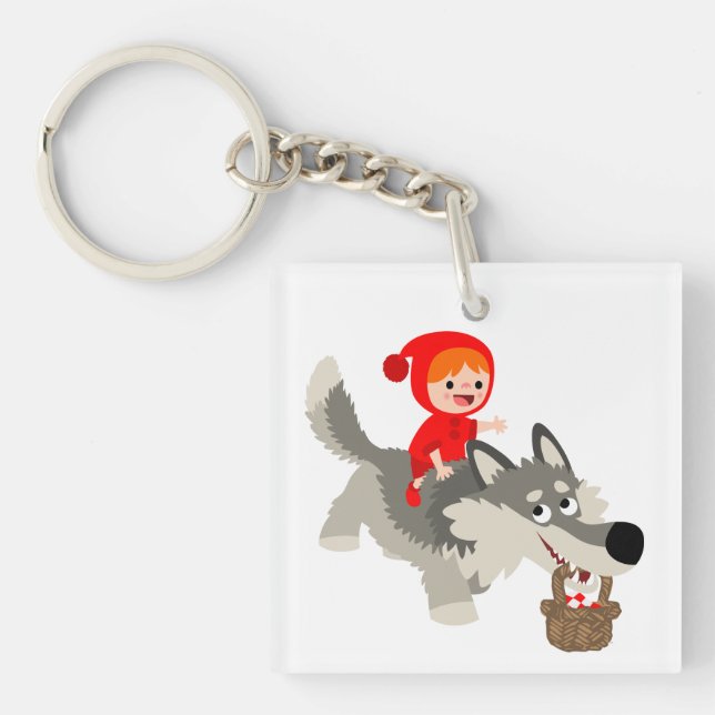 Little Red Riding Hood & The Wolf Acrylic Keychain (Front)