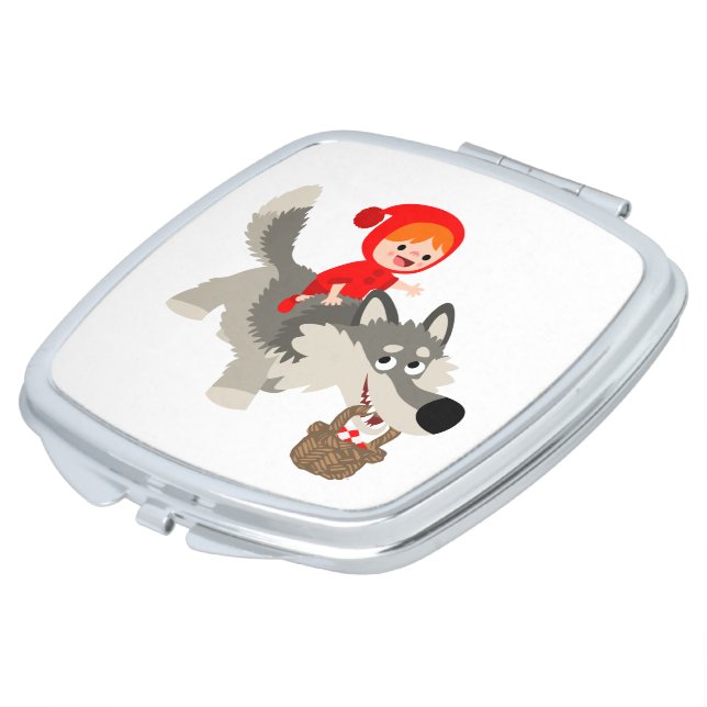 Little Red Riding Hood & The Wolf Compact Mirror (Turned)