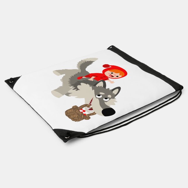 Little Red Riding Hood & The Wolf Draw String Bag (Side)