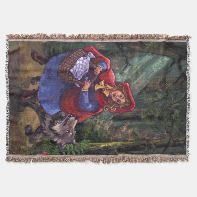 Little Red Riding Hood Throw Blanket (Front)