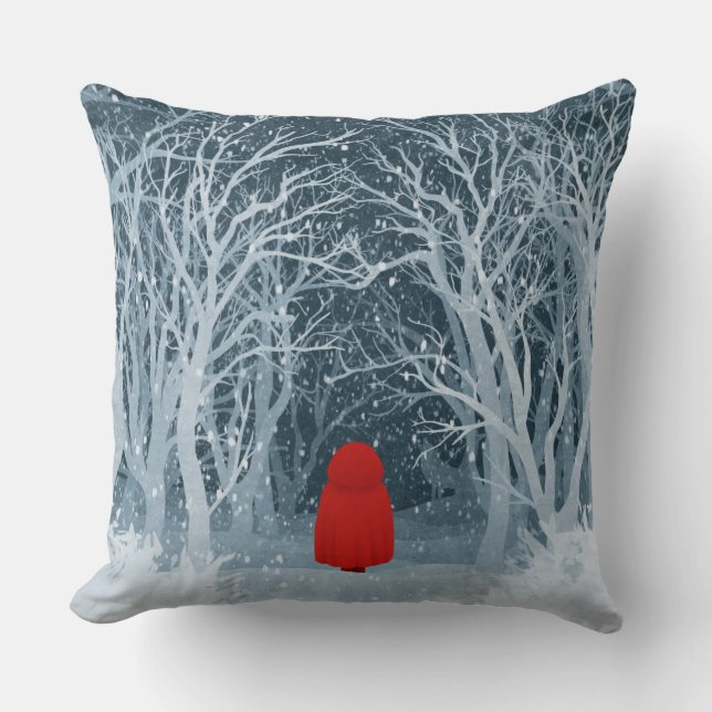 Little Red Riding Hood Throw Pillow (Front)