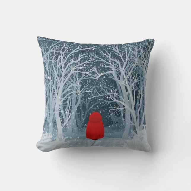 Little Red Riding Hood Throw Pillow (Front)