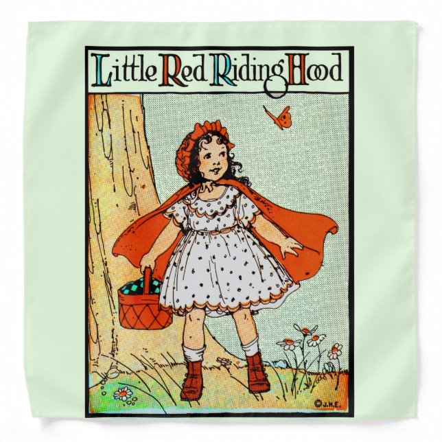 Little Red Riding Hood Vintage Cute Bandana (Front)