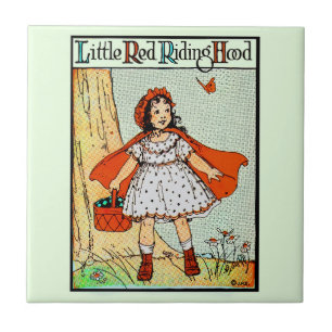 Little Red Riding Hood Vintage Cute Ceramic Tile