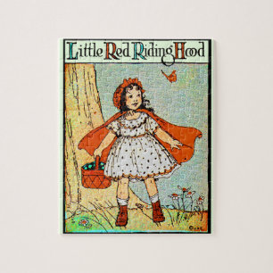Little Red Riding Hood Vintage Cute Jigsaw Puzzle