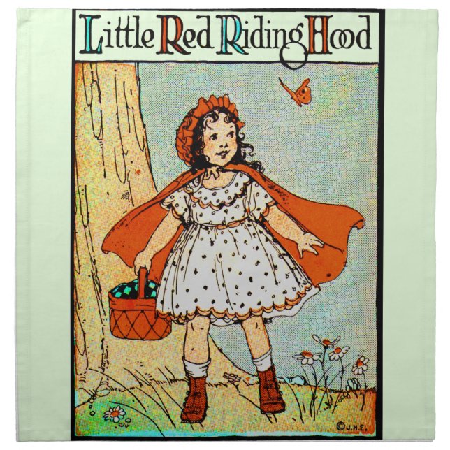 Little Red Riding Hood Vintage Cute Napkin (Front)