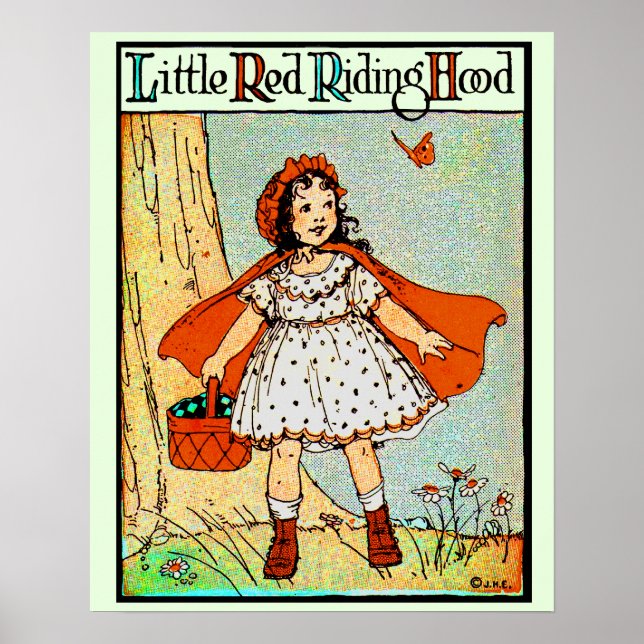 Little Red Riding Hood Vintage Cute Poster (Front)