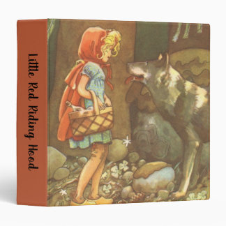 Little Red Riding Hood, Vintage Fairy Tale 3 Ring Binder