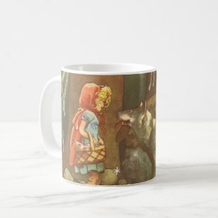 Little Red Riding Hood, Vintage Fairy Tale Coffee Mug