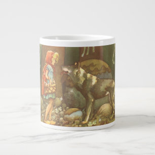 Little Red Riding Hood, Vintage Fairy Tale Giant Coffee Mug