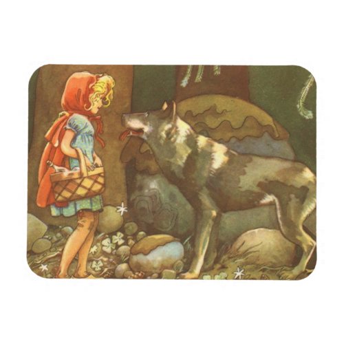 Little Red Riding Hood Vintage Fairy Tale Magnet