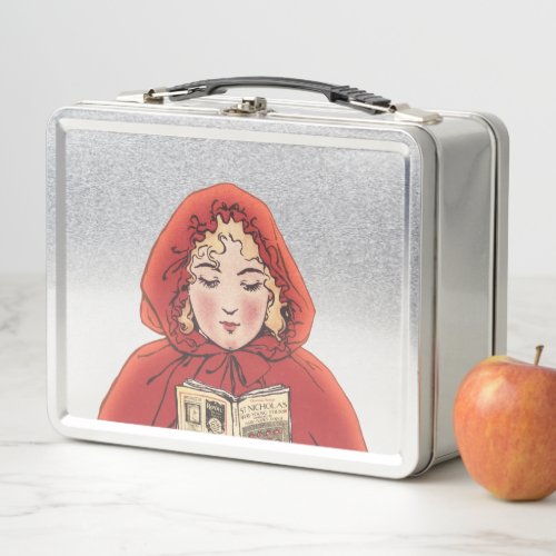 Little Red Riding Hood Vintage Fairytale Metal Lunch Box