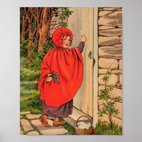 Little Red Riding Hood Vintage  Poster