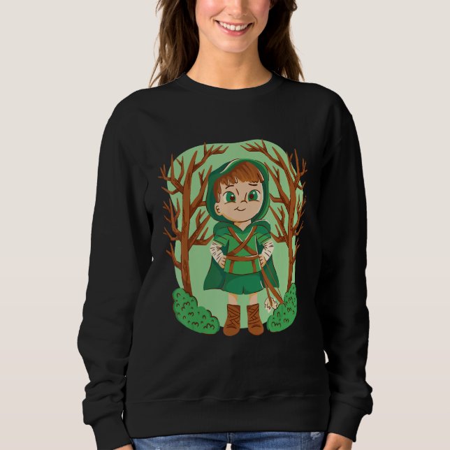 Little Red Riding Hood Walking in the Forest Sweatshirt (Front)