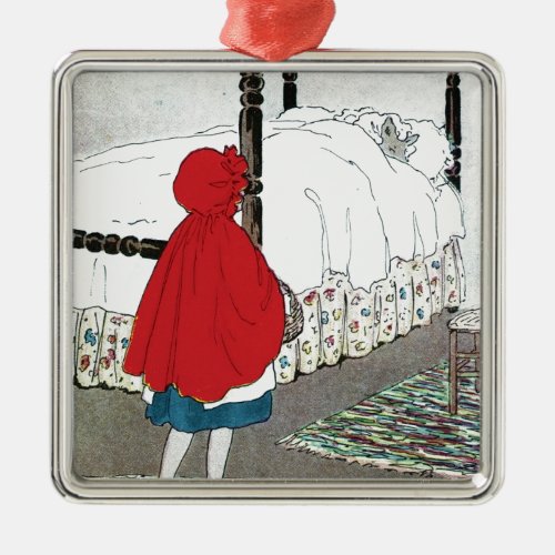 Little Red Riding Hood What Grat Ears You Have Metal Ornament