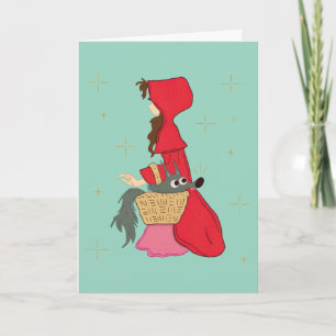 Little Red Riding Hood with Wolf in Basket Card