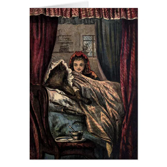 Little Red Riding Hood Wolf In Grandmother S Bed Zazzle Com
