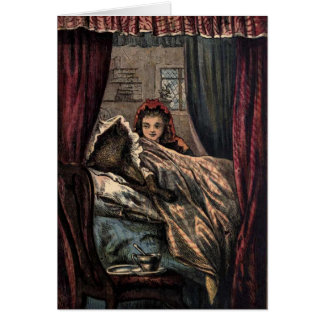 Little Red Riding Hood Wolf in Grandmother's Bed Cards