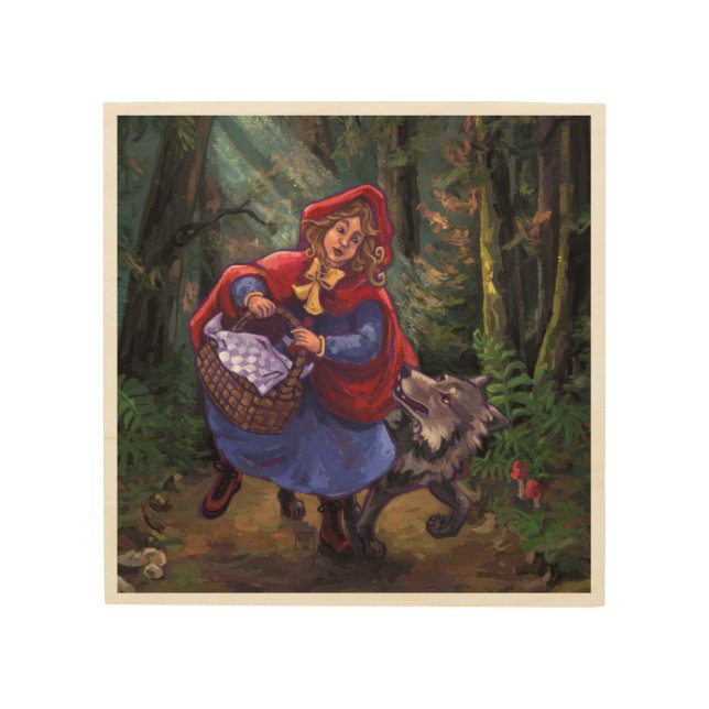 Little Red Riding Hood Wood Wall Decor (Front)