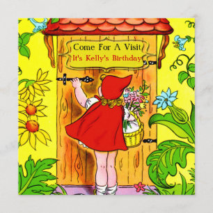 Little Red Riding Hoods Birthday Visit Invitation