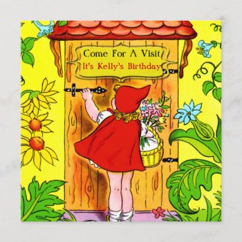 Little Red Riding Hoods Birthday Visit Invitation by StarStruckDezigns at Zazzle