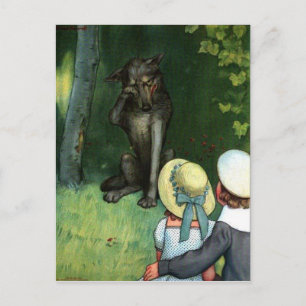 Little Red Riding Hood's Wolf Postcard