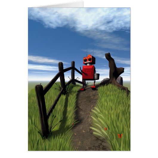 Little Red Robot Card (Front)