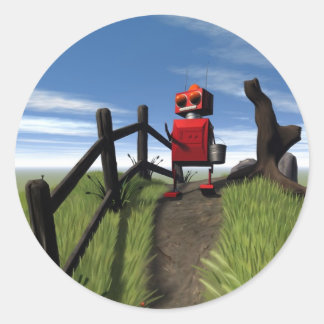 Little Red Robot Sticker