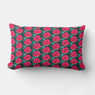 Little Red Roses Throw Pillow
